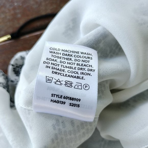 Country Road Size 10 Dress White Black A Line Ruffle Abstract Tie Waist Cocktail - Picture 11 of 13